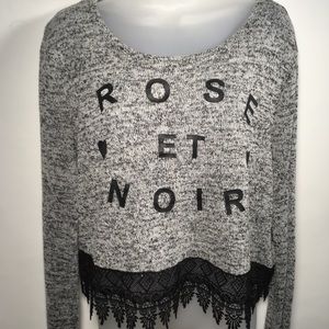 Divided by H&M Long sleeve Rose Et Noir shirt